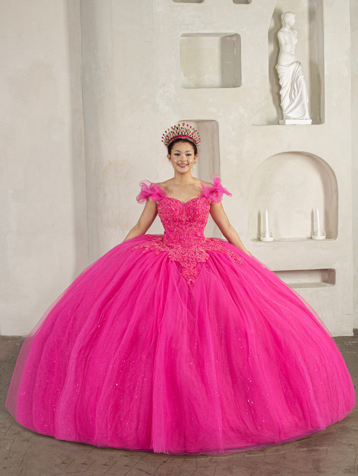 Off Shoulder Cape Ball Gown by Calla SCL-30010