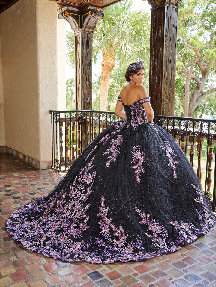 Off Shoulder Cape Quinceanera Dress by House of Wu 26079