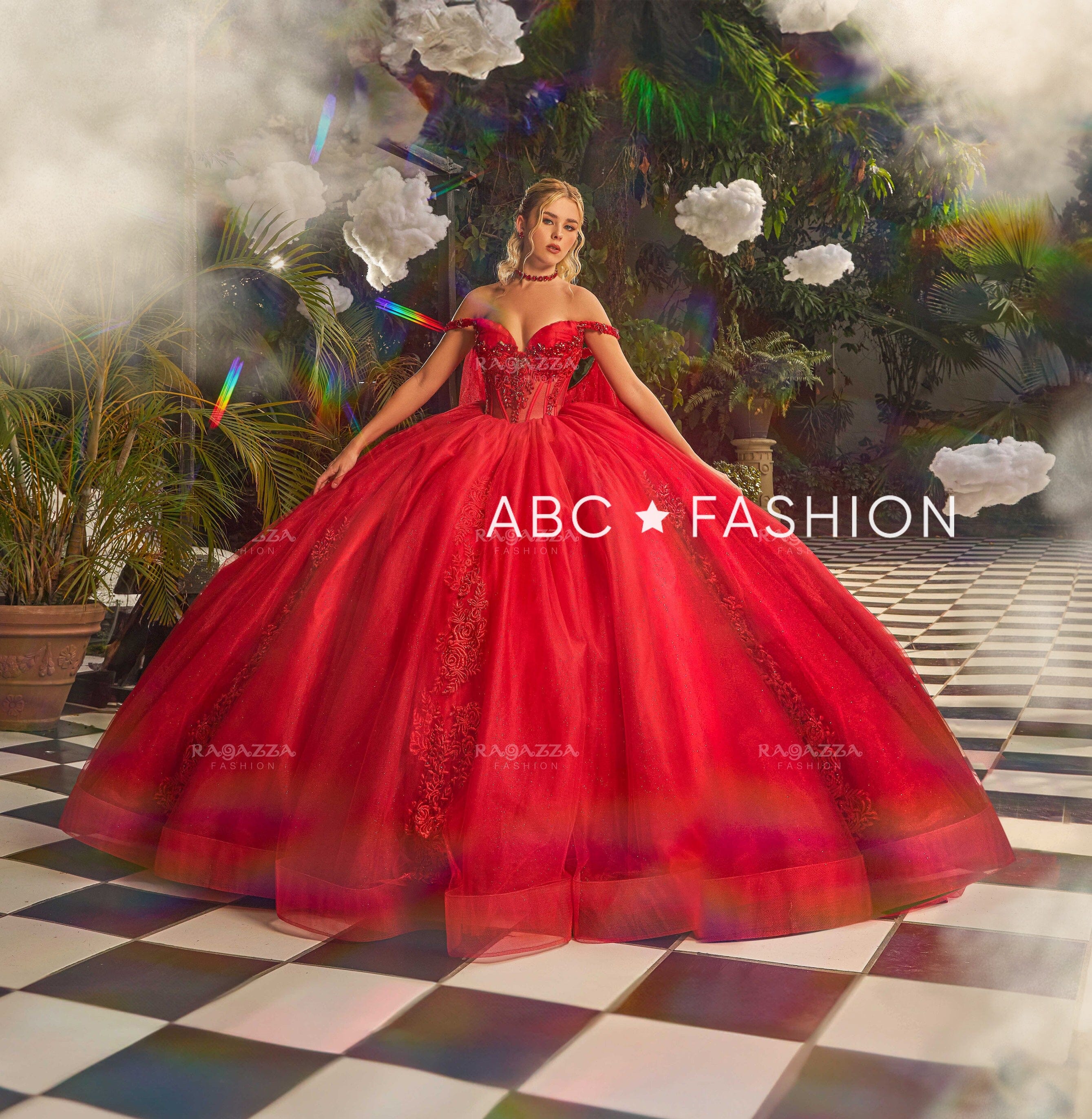 Off Shoulder Cape Quinceanera Dress by Ragazza EV45-645 – ABC Fashion