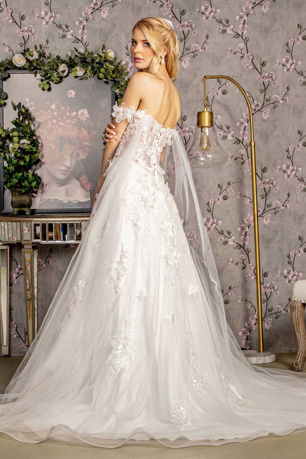 off shoulder cape wedding dress Bridal Shoulder Cape Ivory Sheer Chiffon Wedding Shawl Coverup Veil Capelet