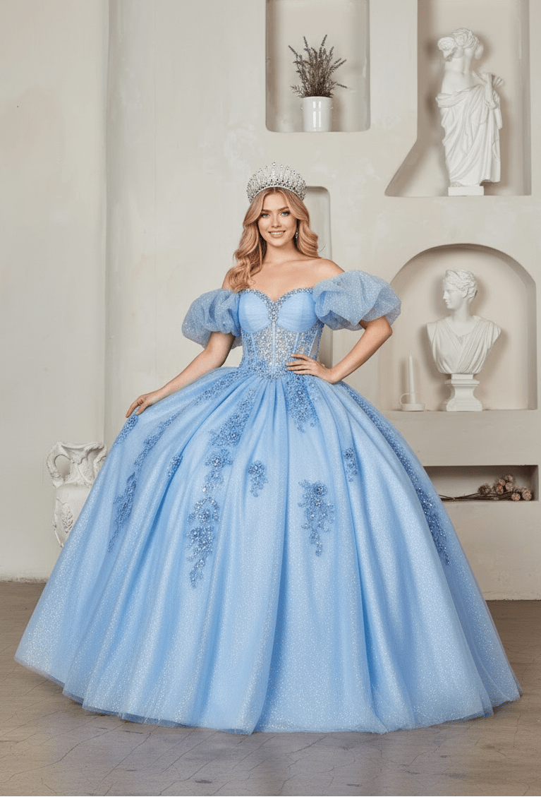 Off Shoulder Corset Ball Gown by Calla SCL-30012