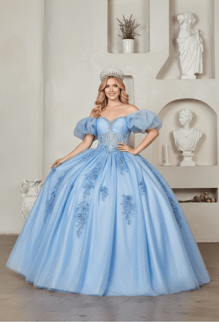 Off Shoulder Corset Ball Gown by Calla SCL-30012