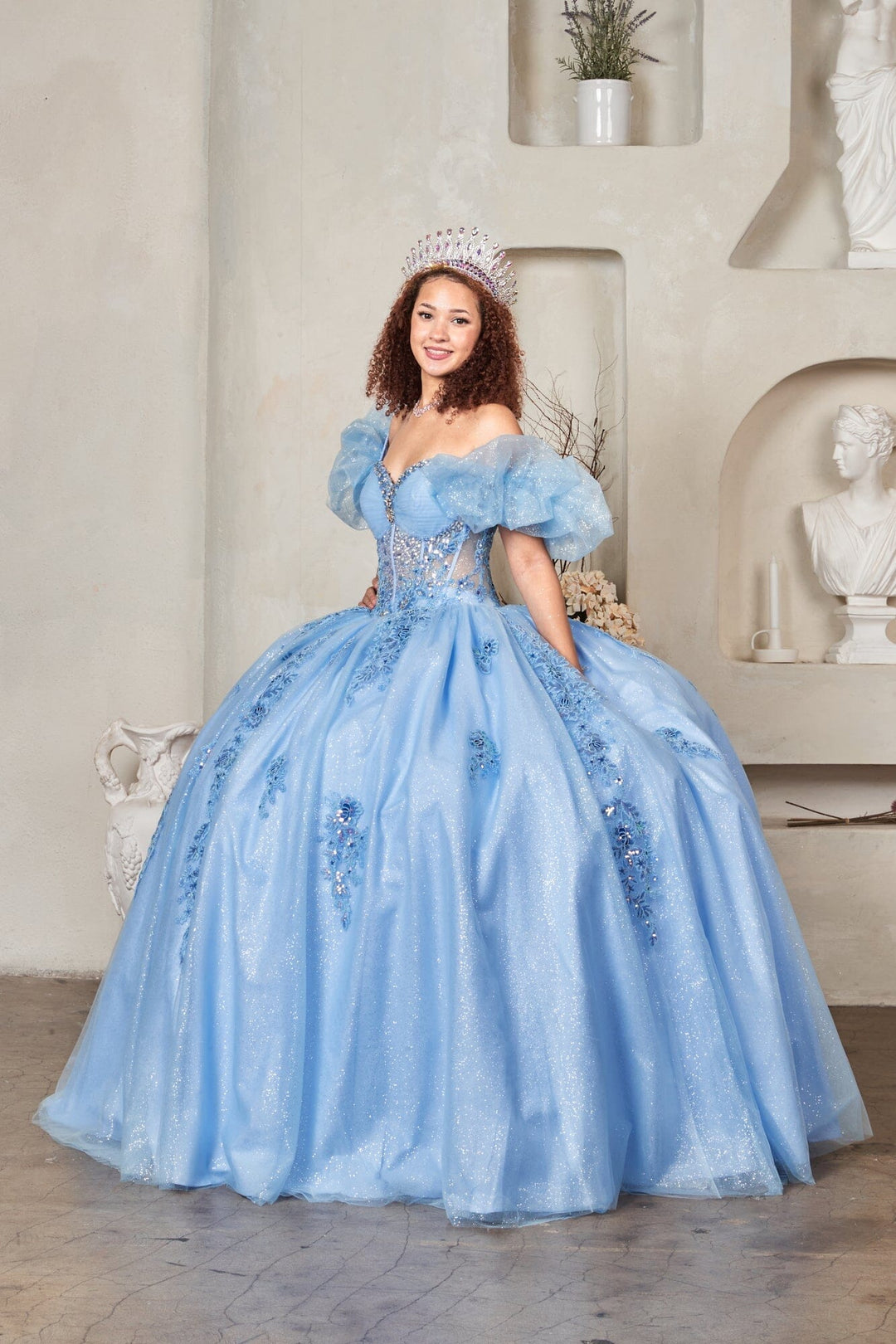 Off Shoulder Corset Ball Gown by Calla SCL-30012