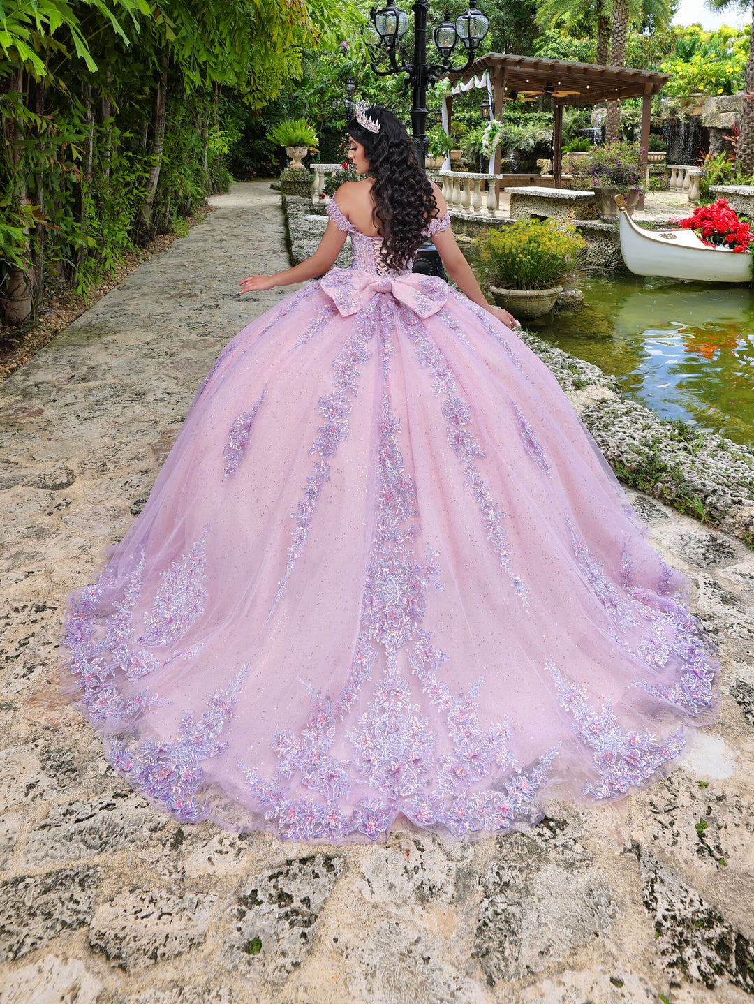 Off Shoulder Corset Ball Gown by LizLuo Quince 26105