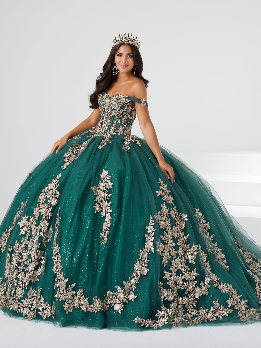 Off Shoulder Corset Quinceanera Dress by Fiesta Gowns 56461