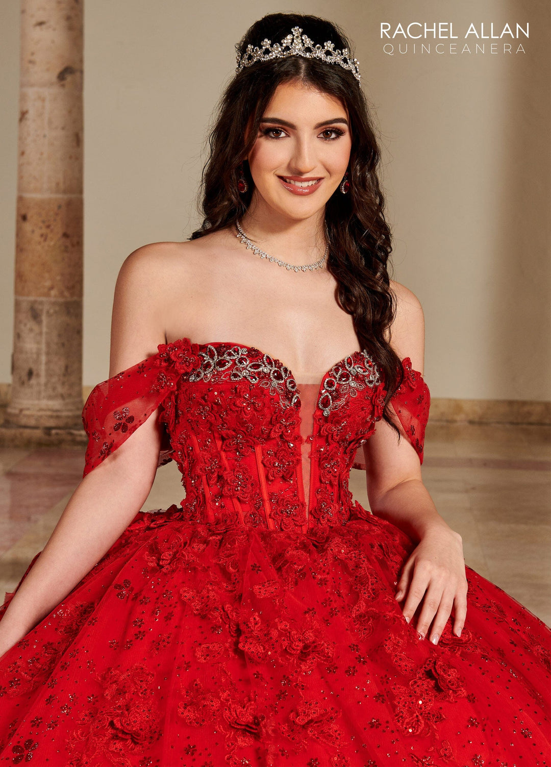 Off Shoulder Corset Quinceanera Dress by Rachel Allan RQ3122