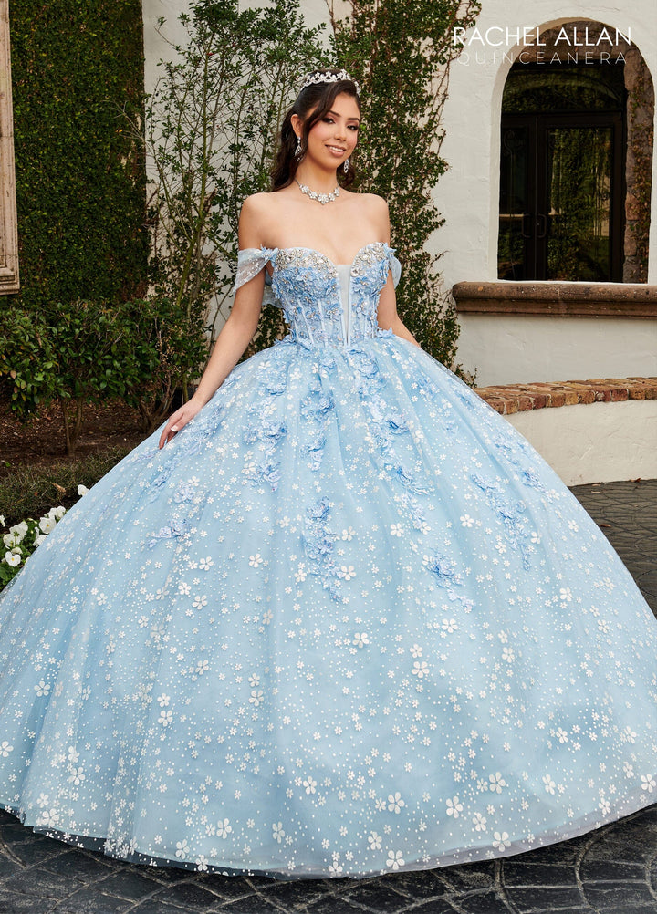 Off Shoulder Corset Quinceanera Dress by Rachel Allan RQ3122