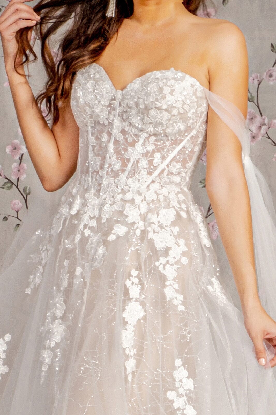 Off Shoulder Corset Wedding Ball Gown by GLS Gloria GL3428