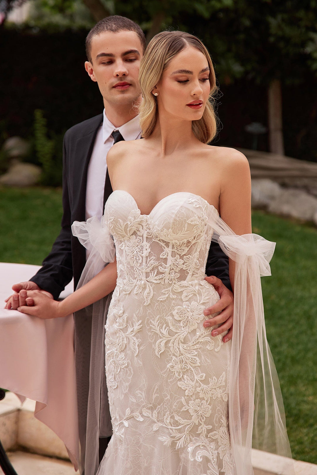 Off Shoulder Lace Mermaid Bridal Gown by Ladivine CB125W ABC Fashion Off Shoulder Lace Mermaid Bridal Gown by Ladivine CB125W ABC Fashion
