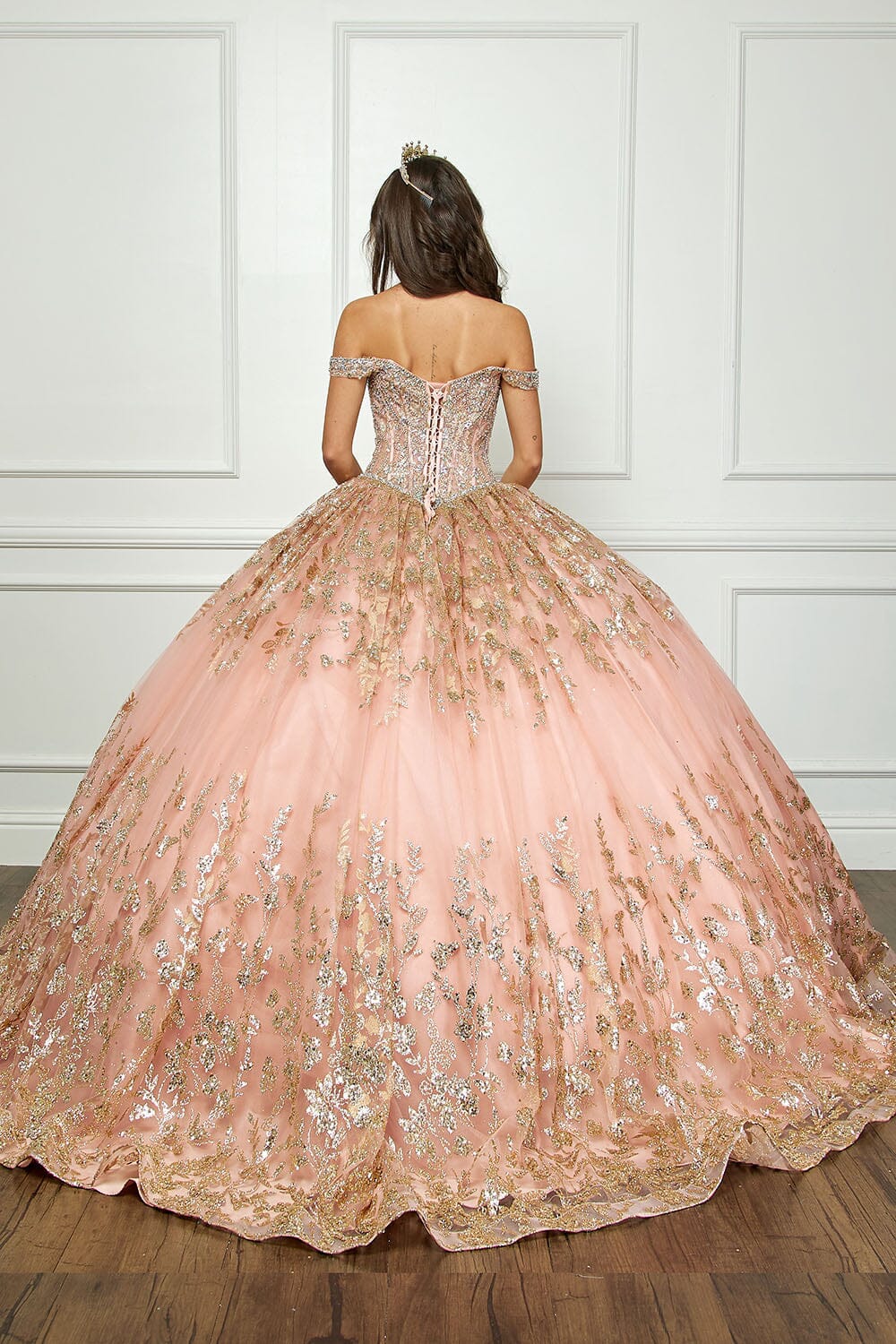 Off Shoulder Puff Sleeve Ball Gown by Petite Adele PQ1041 – ABC