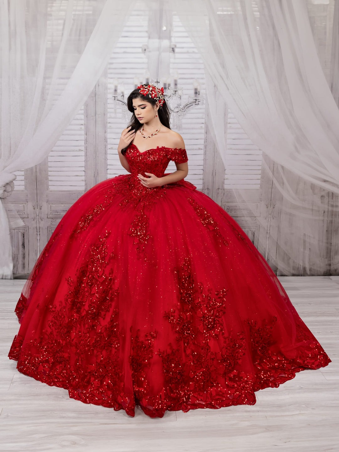 Off Shoulder Quinceanera Dress by House of Wu 26022
