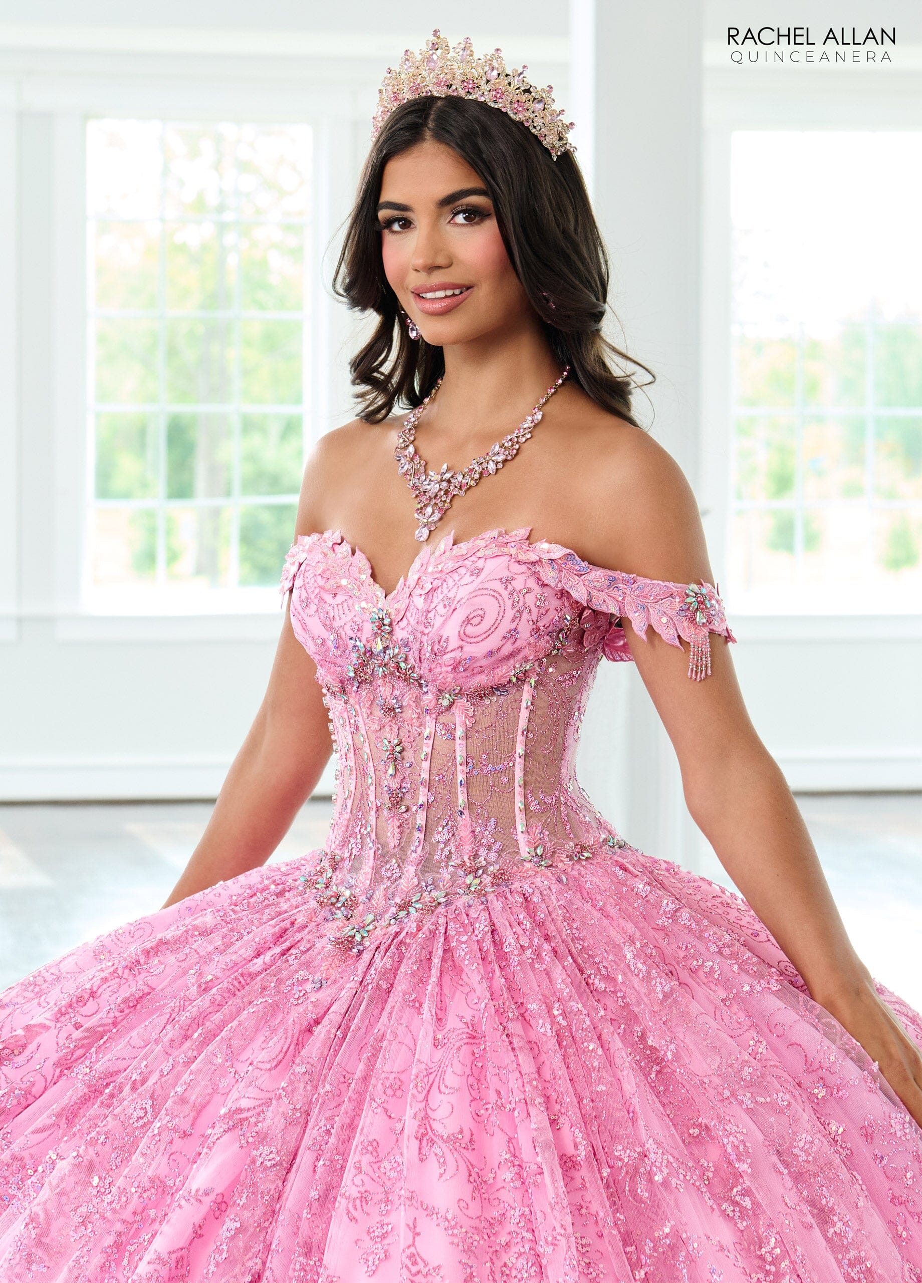Arabella and Rose アラベラアンドローズチュールドレス Off Shoulder Quinceanera Dress by Rachel Allan RQ2212 – ABC Fashion