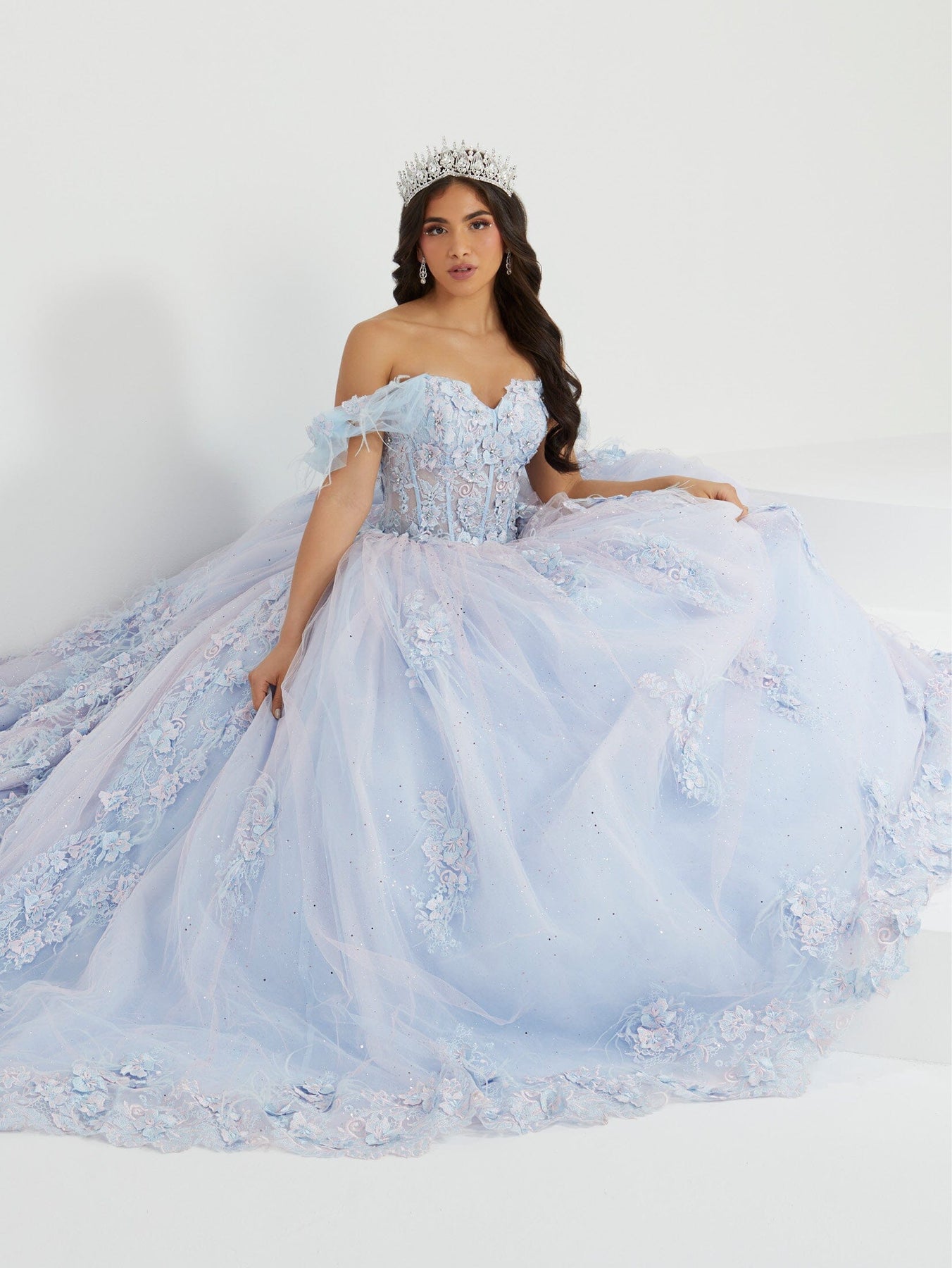 Off Shoulder Sheer Corset Quinceanera Dress by House of Wu 26047 – ABC Fashion