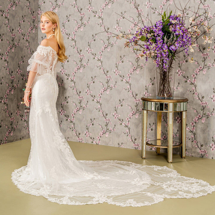 Off Shoulder Short Sleeve Bridal Gown by GLS Gloria GL3479