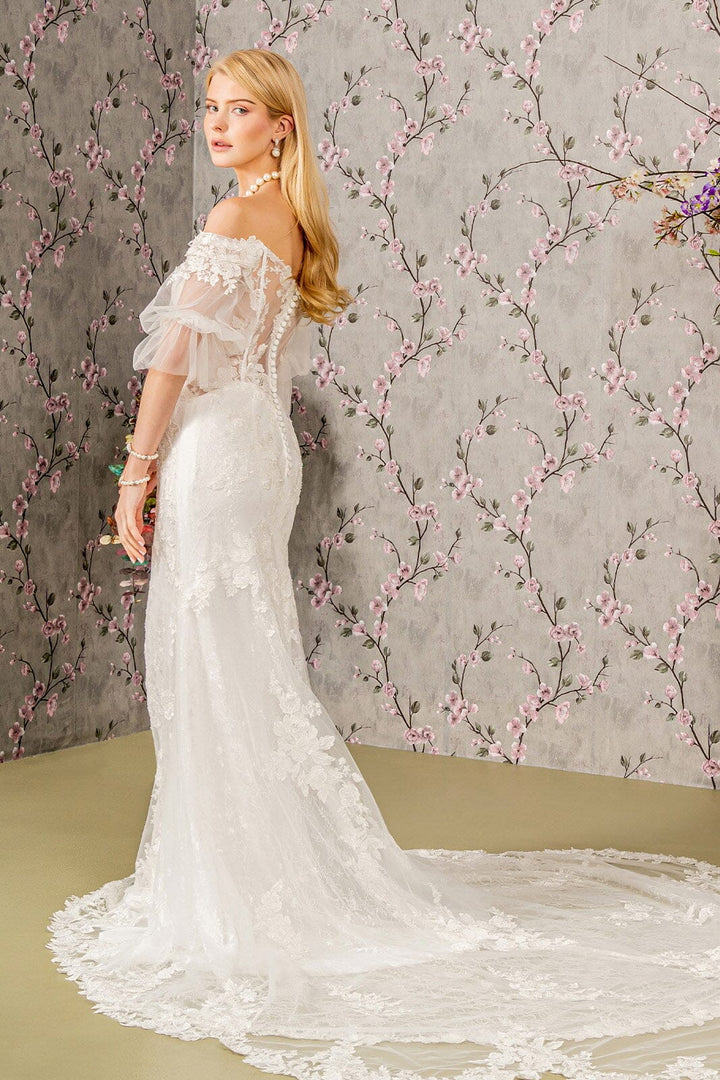 Off Shoulder Short Sleeve Bridal Gown by GLS Gloria GL3479