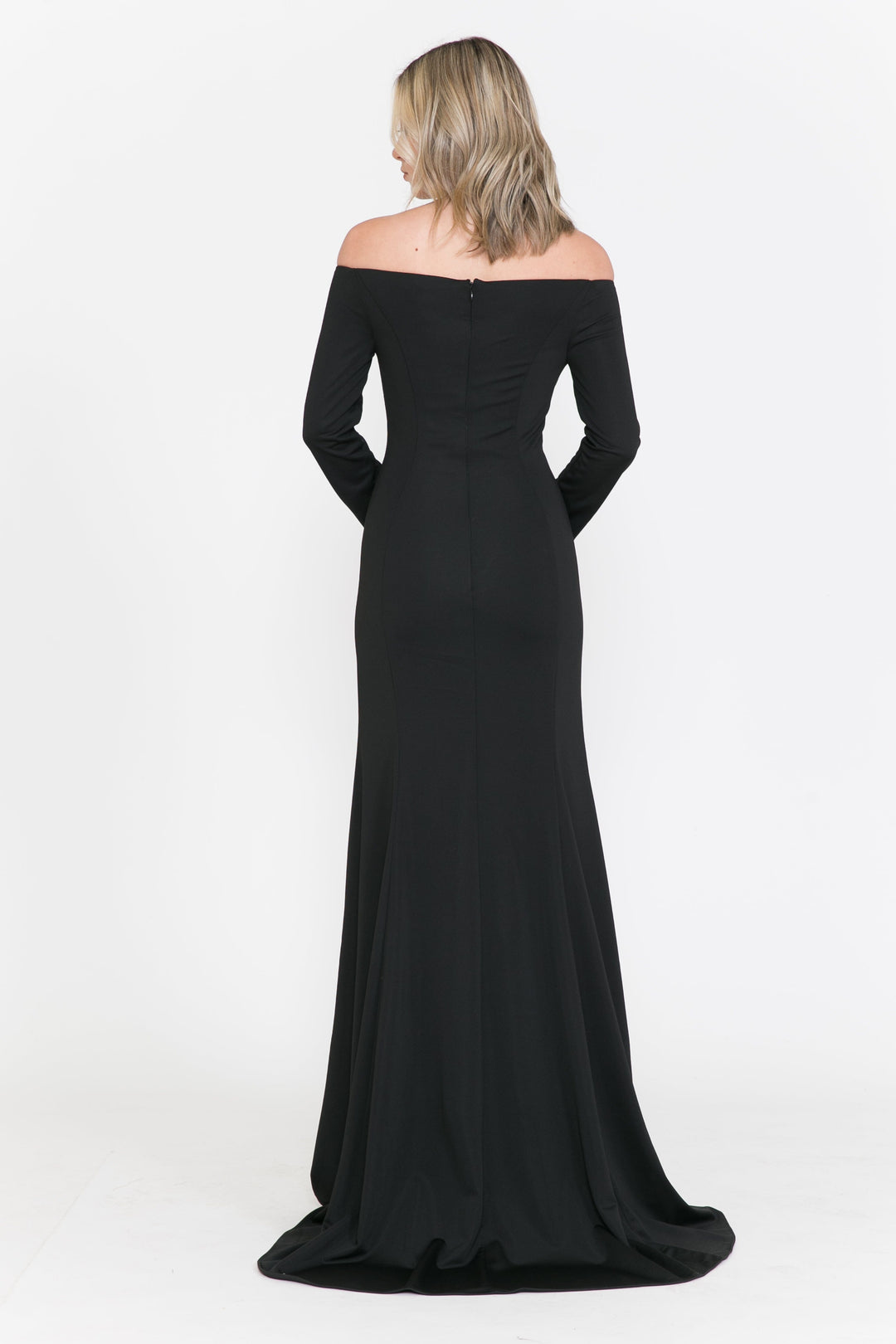 Off the Shoulder Gown with Long Sleeves by Poly USA 8378