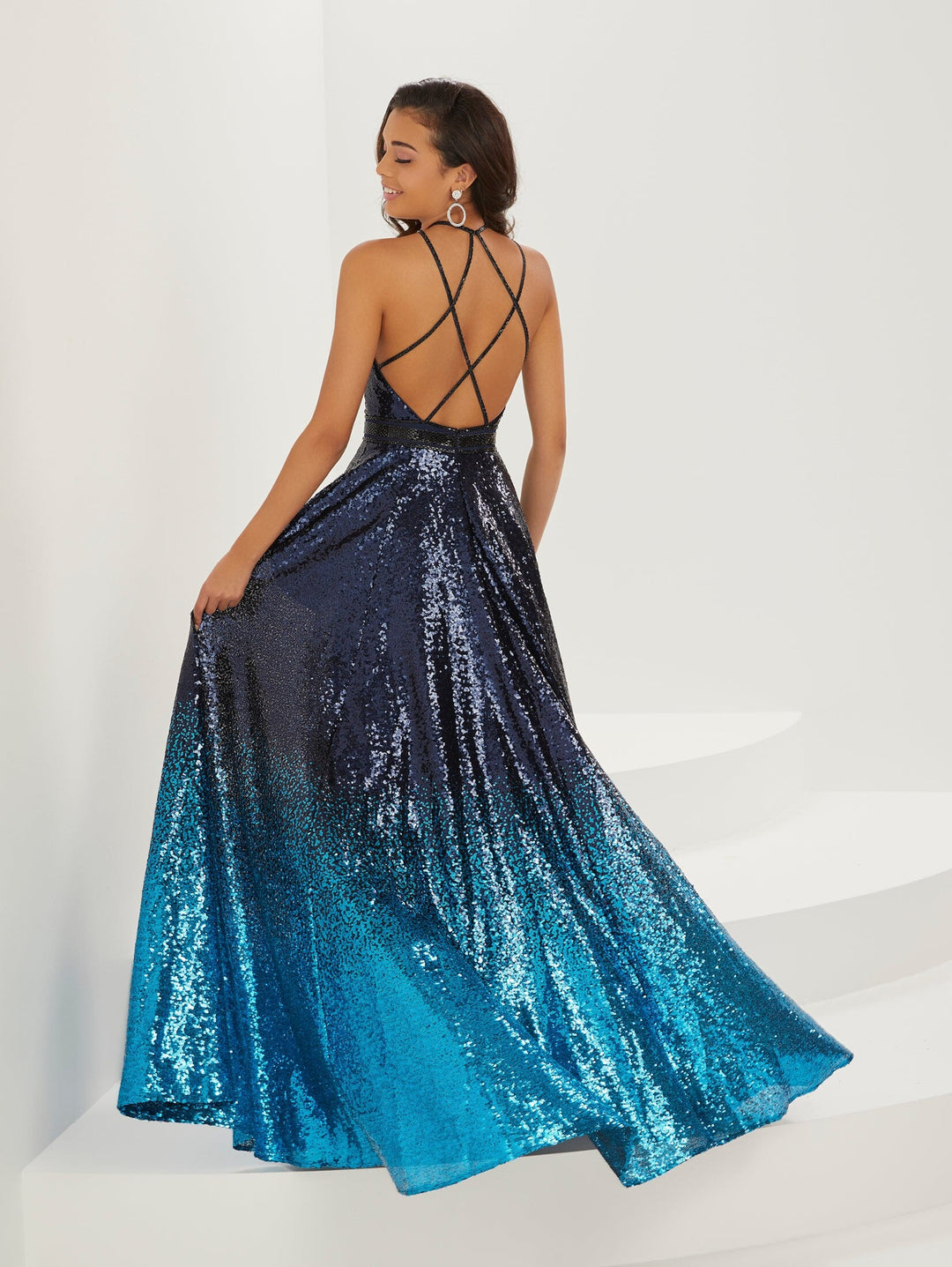 Ombre Sequin Sleeveless A-line Gown by Tiffany Designs 16941 ABC Fashion Ombre Sequin Sleeveless A-line Gown by Tiffany Designs 16941 ABC Fashion