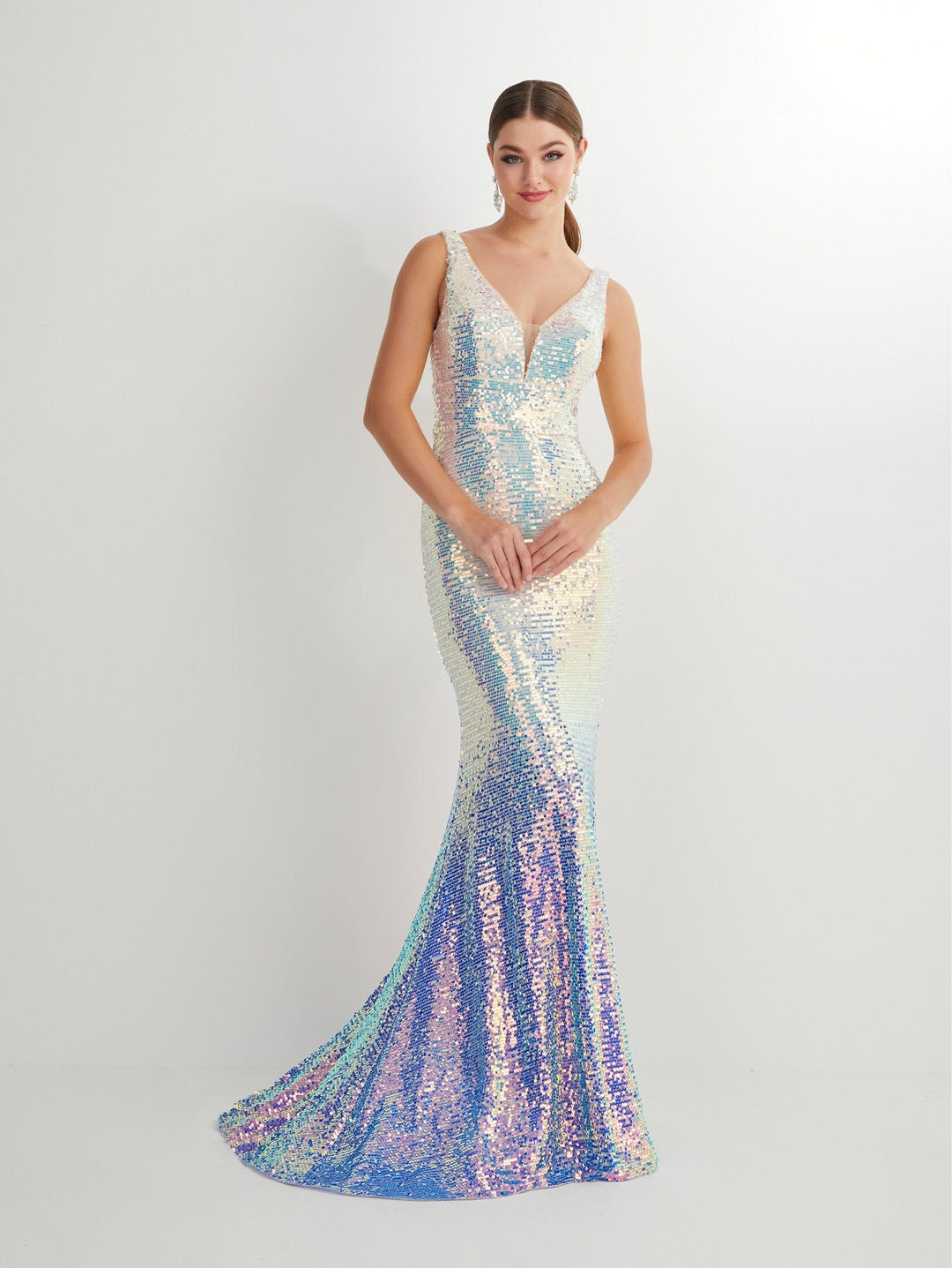 ombre mermaid dress TA3 Sweetie Mermaid Dress - Ombre Garnet - XXS