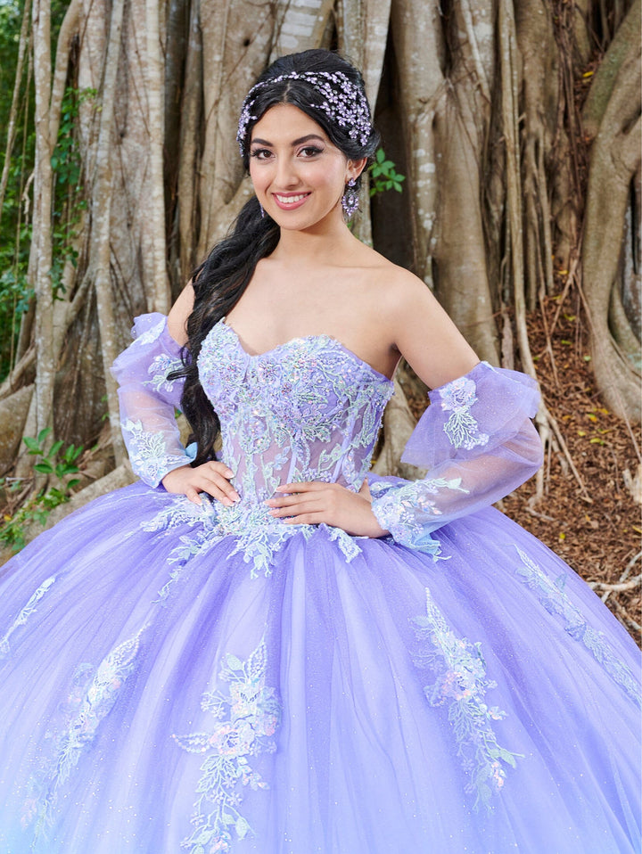 Ombre Sheer Corset Quinceanera Dress by Fiesta Gowns 56499