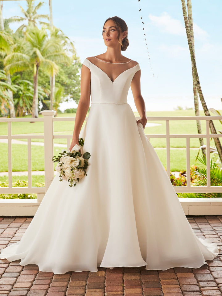 Organza Off Shoulder Bridal Gown by Adrianna Papell 31213