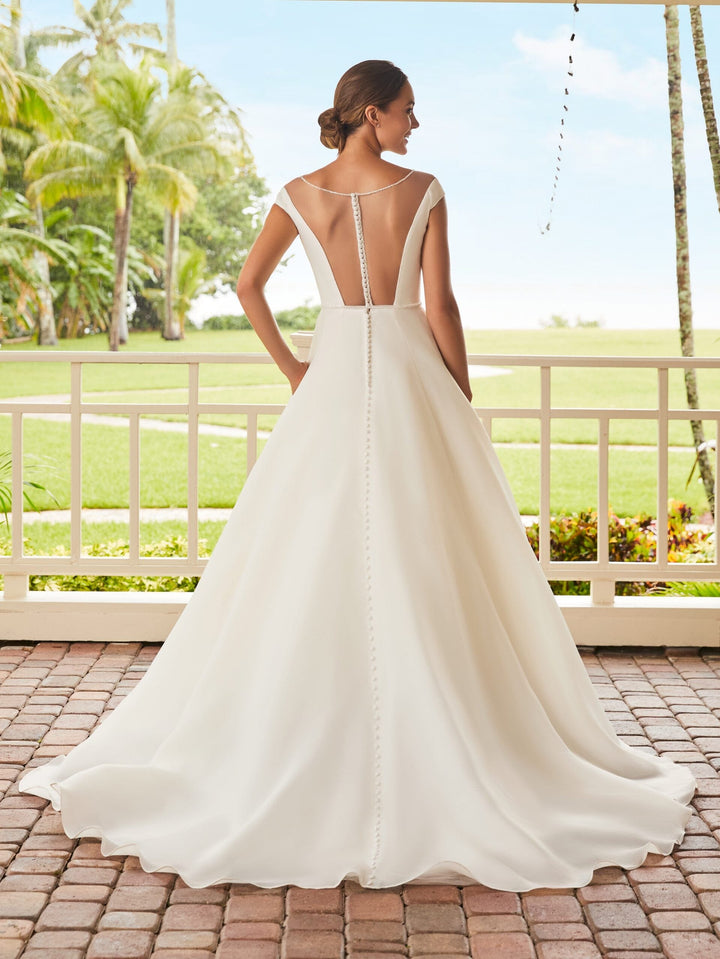 Organza Off Shoulder Bridal Gown by Adrianna Papell 31213