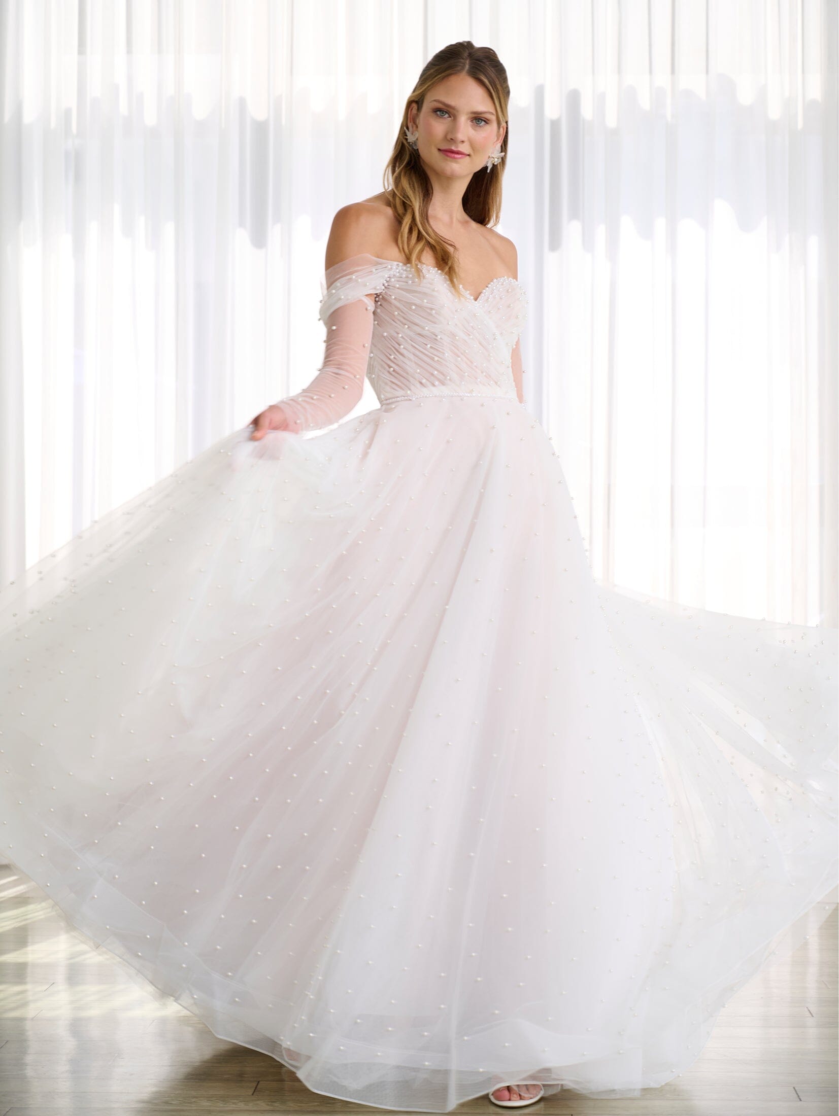 Adrianna papell off the shoulder beaded gown sale