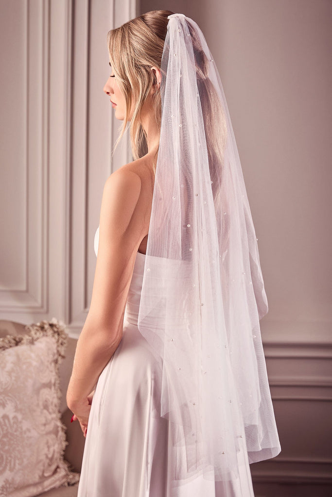 Pearl Drops Finger Tip Veil by Ladivine V006 – ABC Fashion