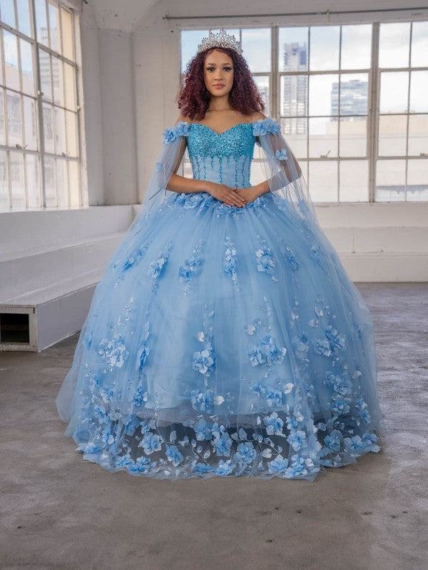 Off Shoulder Cape Sleeve Ball Gown by Calla SCL30007 – ABC