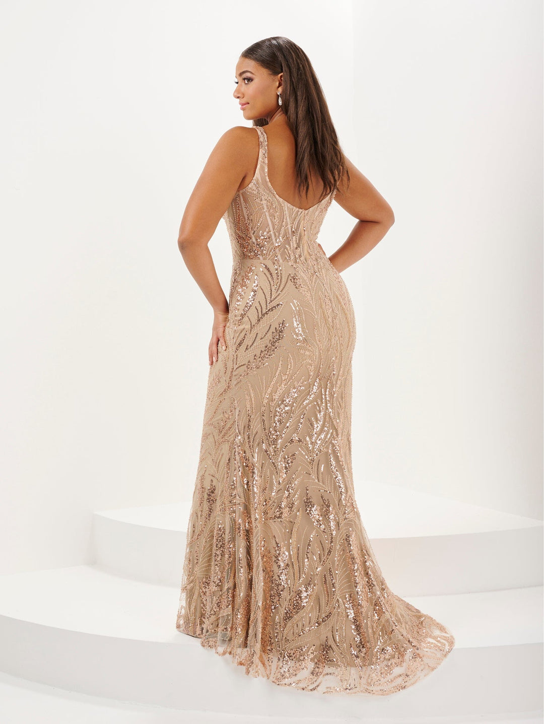 Plus Size Fitted Embellished Gown by Tiffany Designs 16124