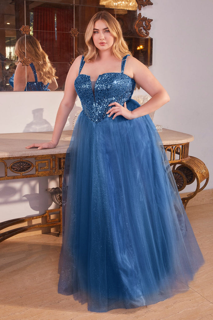 strapless open back dress Lucyinlove Plus Size Luxury Prom Dress Long V Neck A-Line Sequin With –  https://www.xuibol.com main image 0