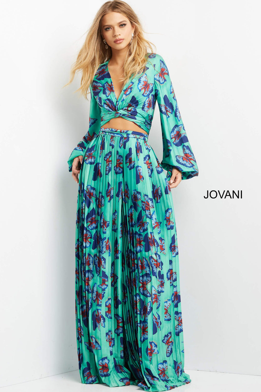 Print Long Sleeve Two Piece Set by Jovani 07202 2 / Print Print Long Sleeve Two Piece Set by Jovani 07202 2 / Print