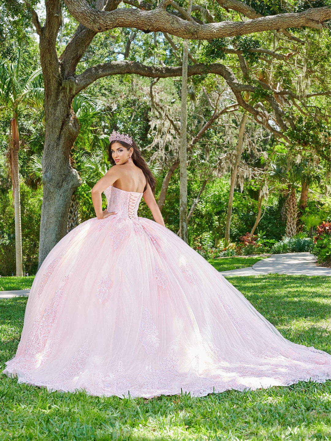 Puff Sleeve Corset Quinceanera Dress by House of Wu 26076