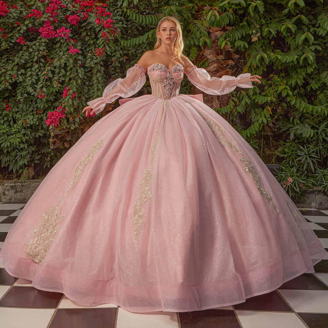 Puff Sleeve Corset Quinceanera Dress by Ragazza EV05-605