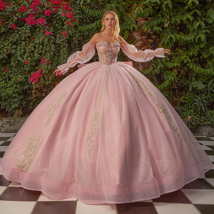 Puff Sleeve Corset Quinceanera Dress by Ragazza EV05-605