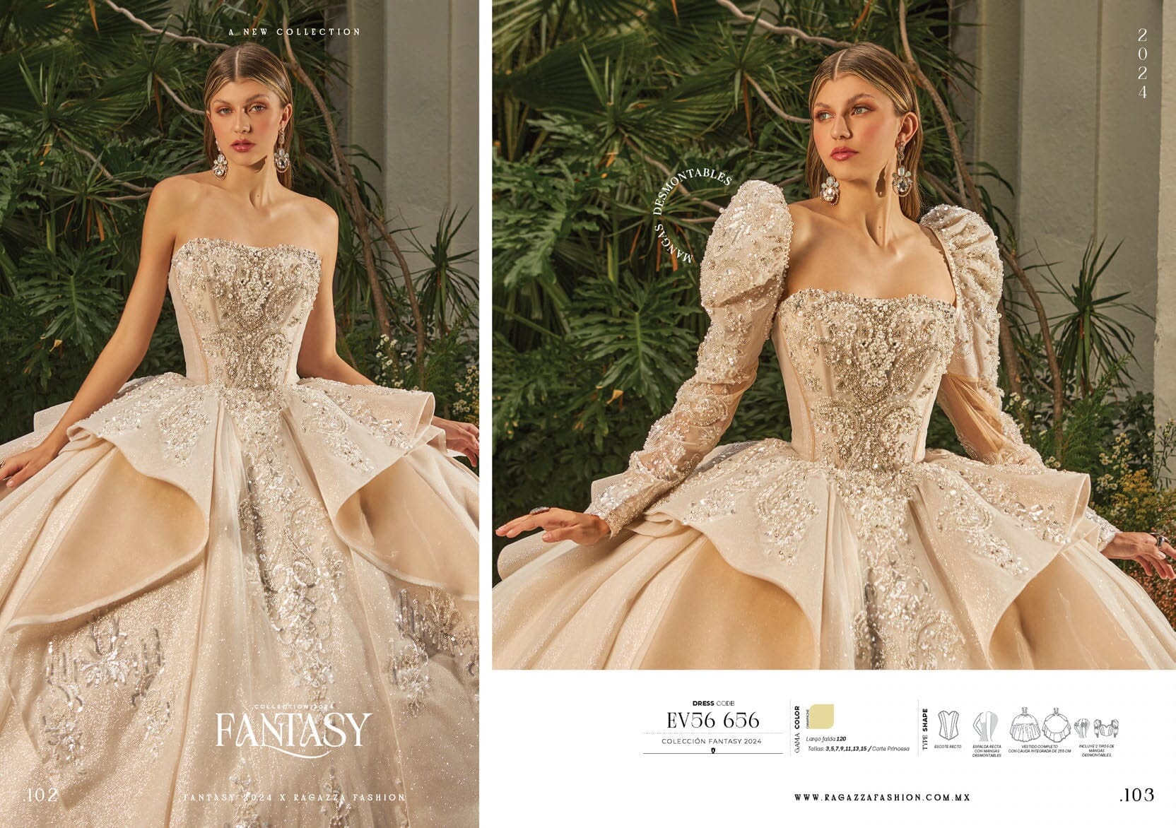 Puff Sleeve Strapless Quinceanera Dress by Ragazza EV56-656 – ABC