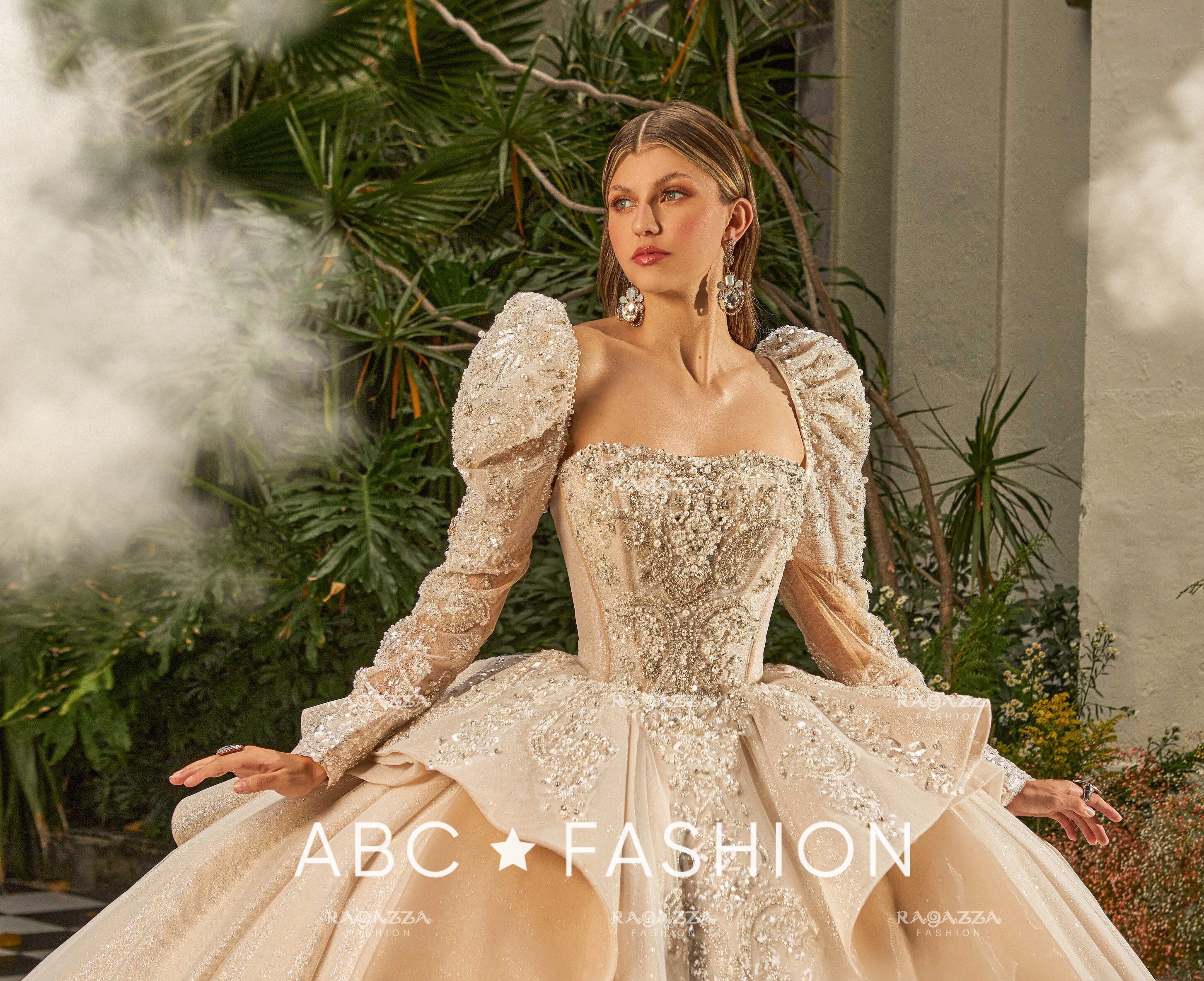 Puff Sleeve Strapless Quinceanera Dress by Ragazza EV56-656 – ABC