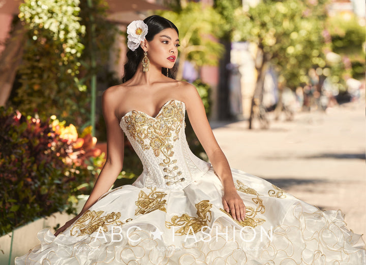 Rose Charro 2-Piece Quinceanera Dress by Ragazza M45-145