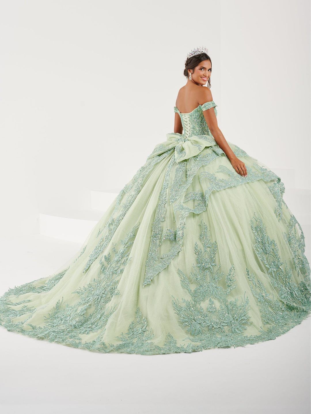 Ruffled Off Shoulder Quinceanera Dress by Fiesta Gowns 56492