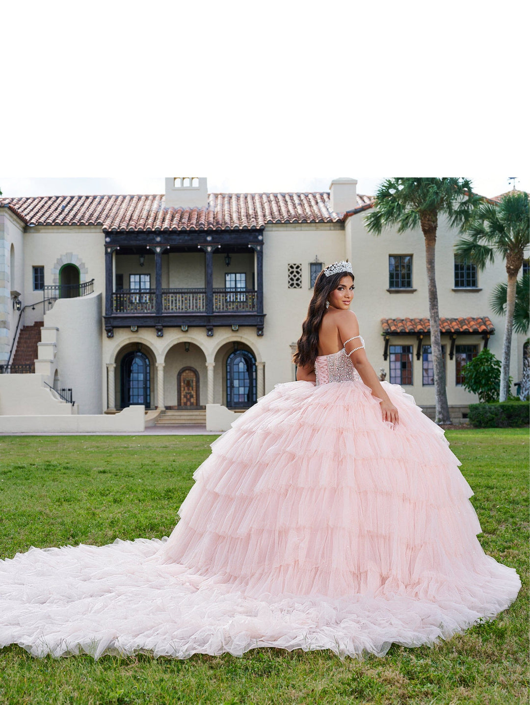 Ruffled Off Shoulder Quinceanera Dress by House of Wu 26071