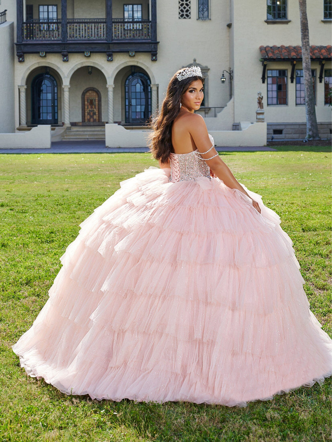 Ruffled Off Shoulder Quinceanera Dress by House of Wu 26071