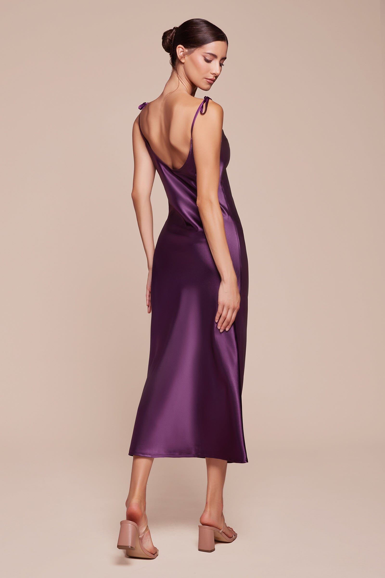 Satin Midi Dress by Cinderella Divine BD103 – ABC Fashion