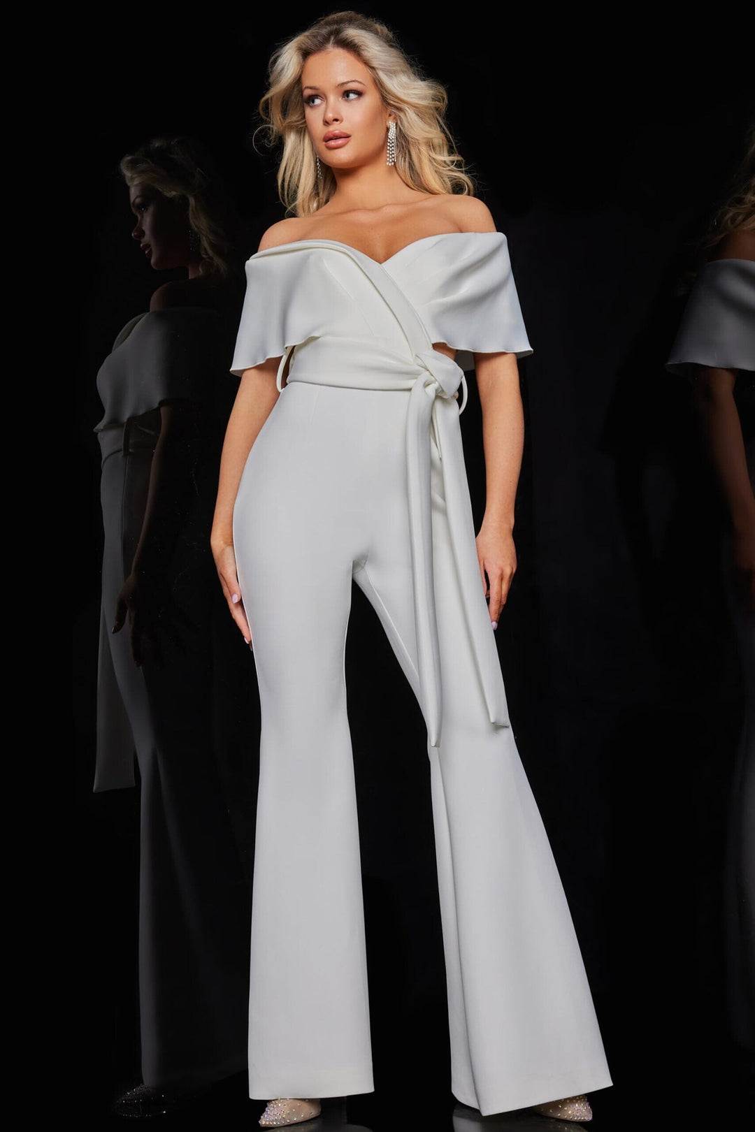 off shoulder jumpsuit dress Jovani 09726 Jumpsuit