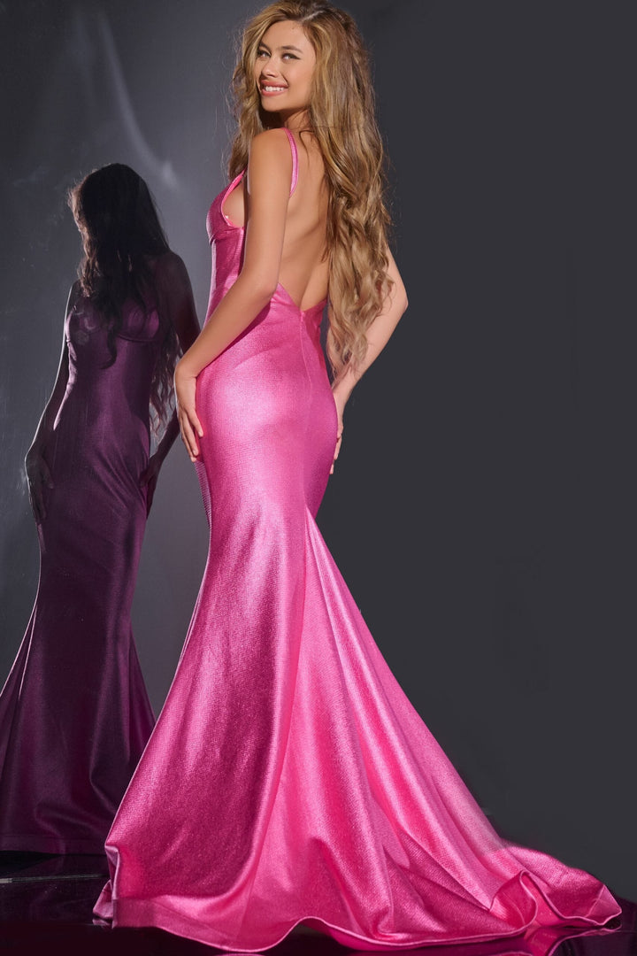 Satin Sleeveless Mermaid Dress by Jovani 43443