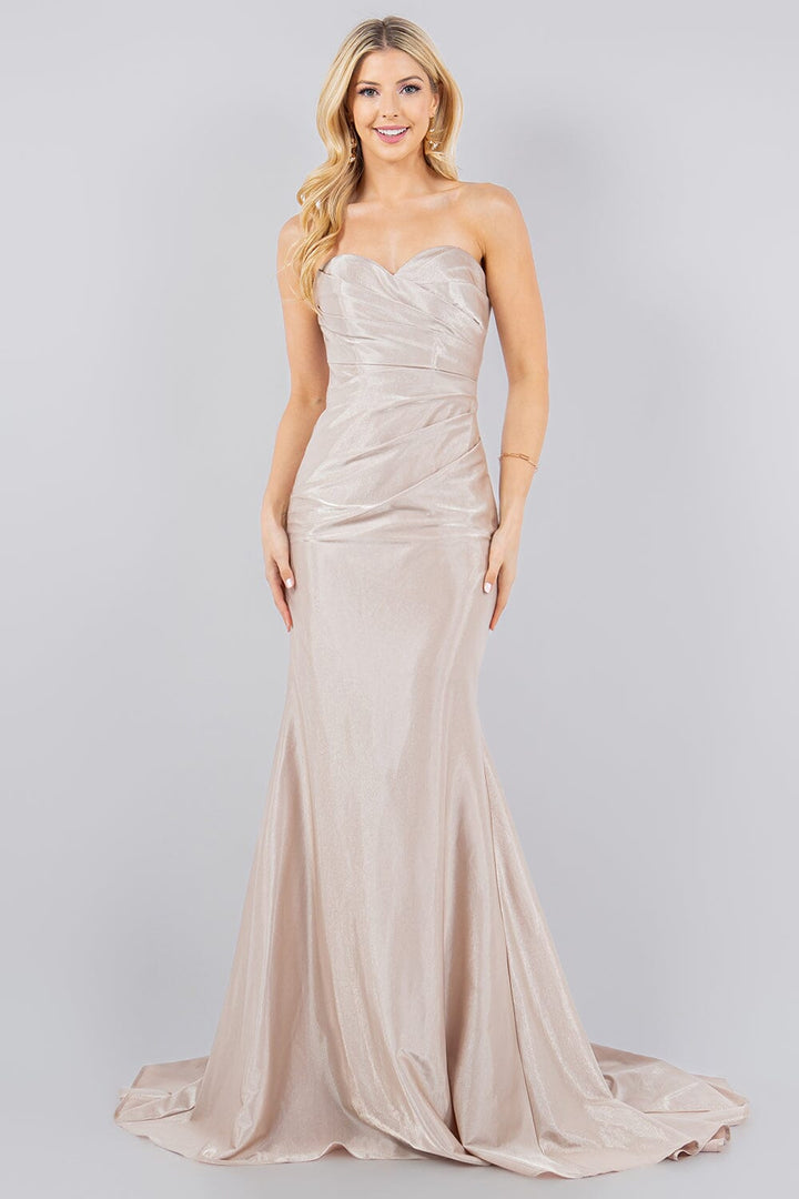 Satin Strapless Mermaid Dress by Cinderella Couture 8083J
