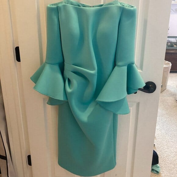 Scuba Bell Sleeve Cocktail Dress by Jovani 59992