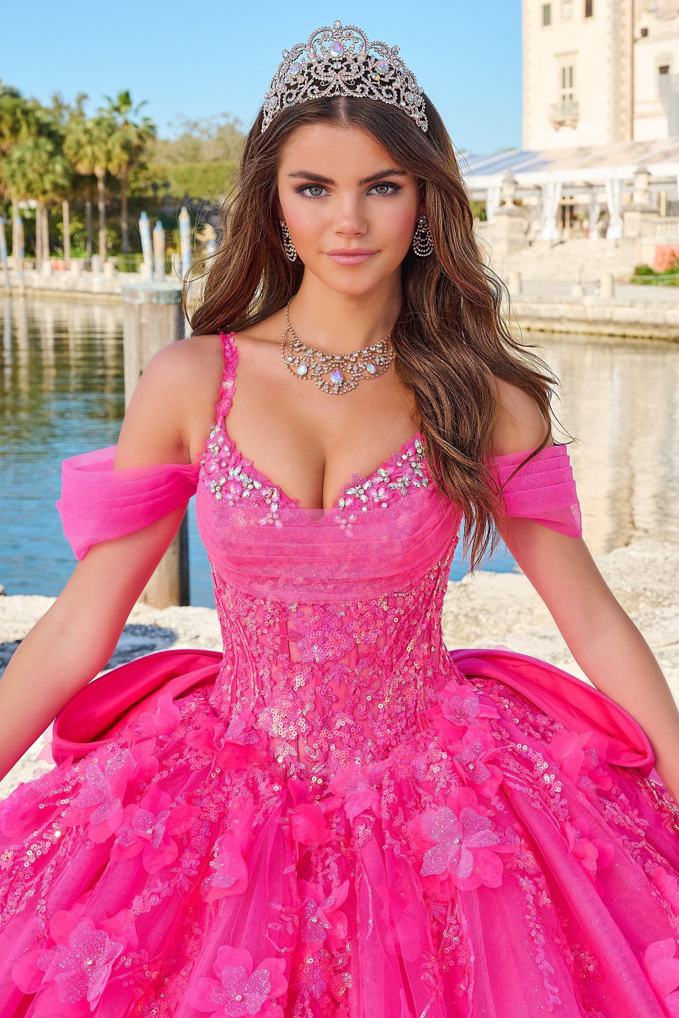 Sequin Long Sleeve Quinceanera Dress by Amarra 54204 – ABC