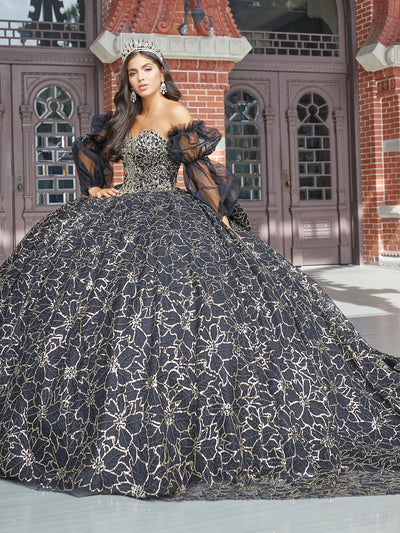 Sequin Print Quinceanera Dress by House of Wu 26054