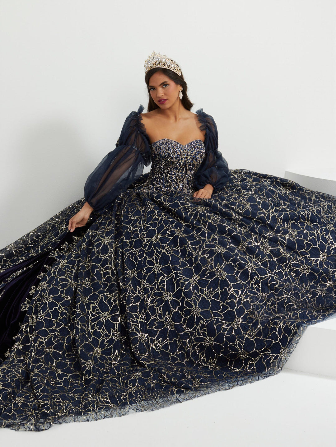 Sequin Print Quinceanera Dress by House of Wu 26054