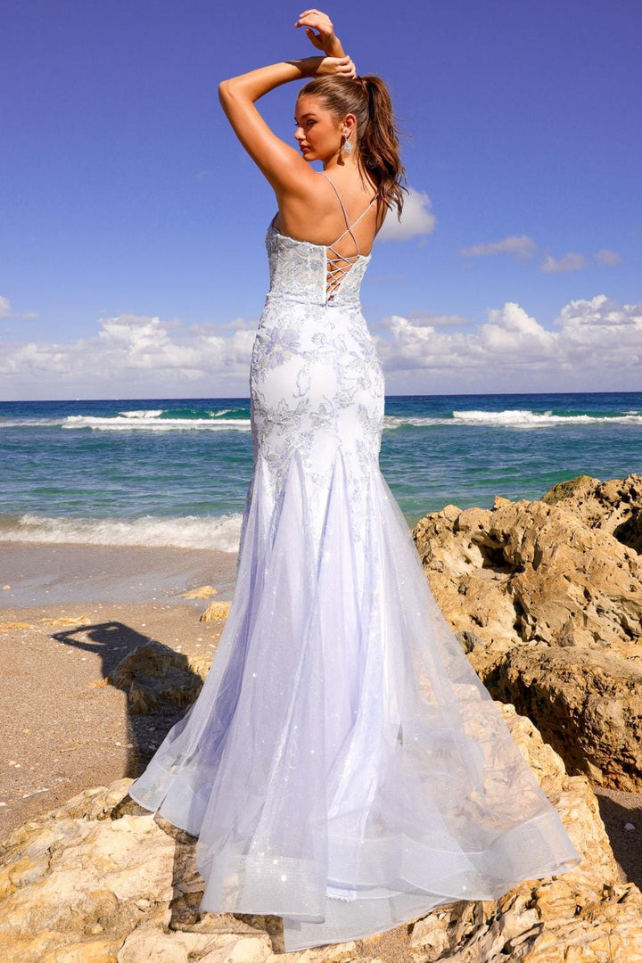 Sequin Print Sleeveless Mermaid Dress by Amelia Couture 7038
