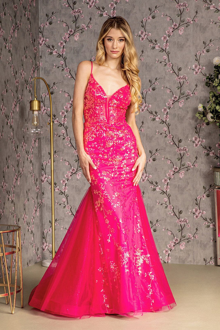 Sequin Print Sleeveless Mermaid Dress by GLS Gloria GL3220